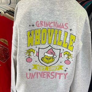 Brand new unisex, neck, sweatshirt, grinch